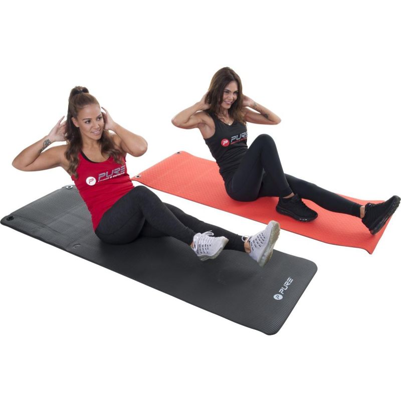 Pure 2 Improve NBR BLACK EXERCISE MAT .5CM WITH HOLES fekete mats, training equipment