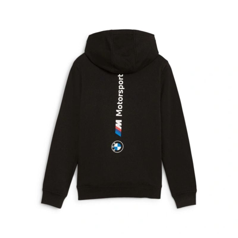 Puma BMW MMS Kids Kangaroo Hoodie fekete kapucnis pulóver