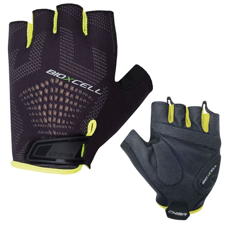 CHIBA BIOXCELL SUPER FLY gloves black yellow sárga kesztyű