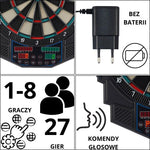 Enero Electronic Dart With Power Supply And 4 Counters 49cm Pro darts