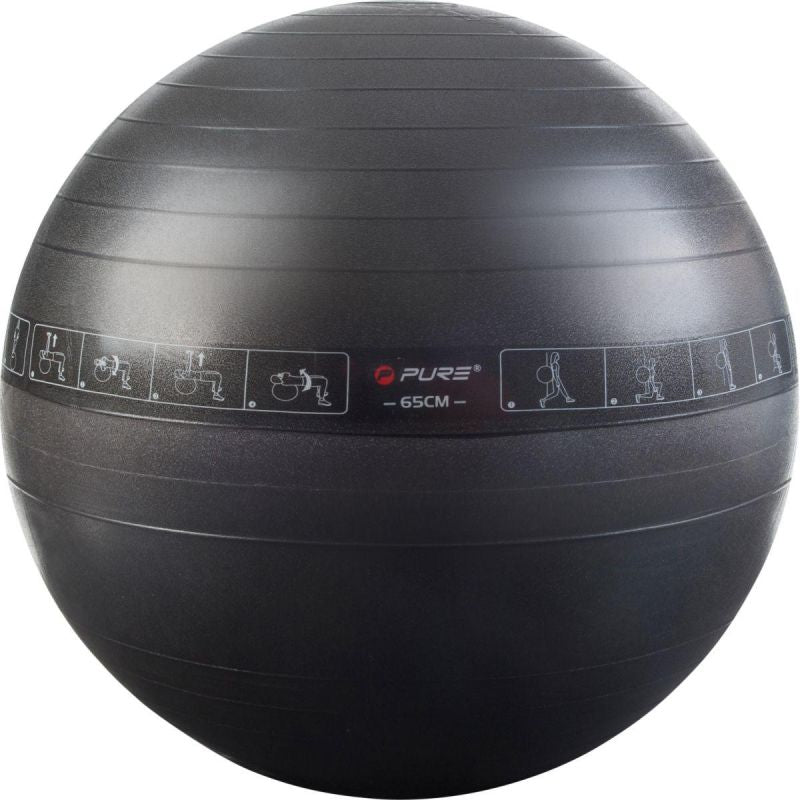 Pure 2 Improve Fitness Ball 65cm Black fekete balls, medicine balls