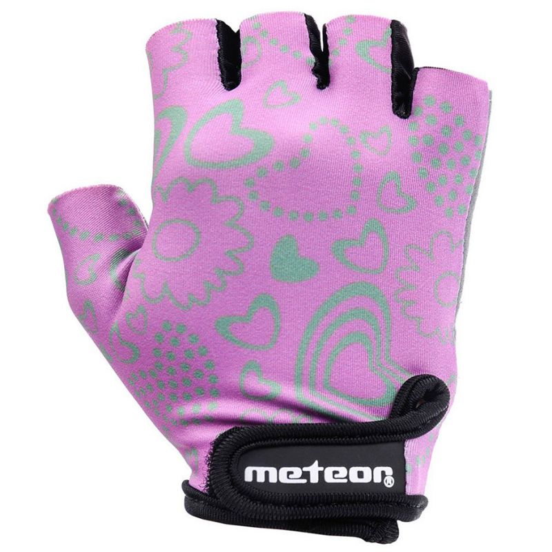 Meteor Flower Jr Cycling Gloves lila gyerek kesztyű 23374