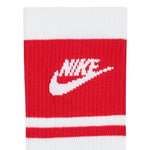 Nike Everyday Elevated Crew Socks 3 Pairs White and piros zokni