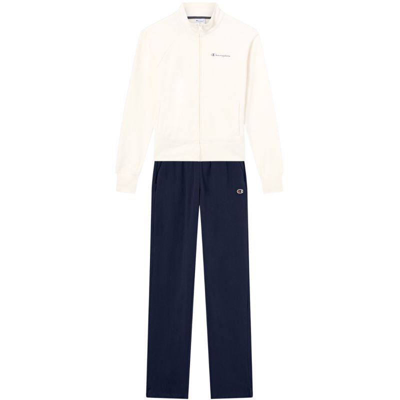 Champion Full Zip Suit Women's Cream and Navy Blue Tracksuit 117988 YS084
