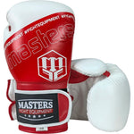 MASTERS FIGHT EQUIPMENT RPU-FOLK Boxing Gloves 12 oz White-Red piros kesztyű 013505-12
