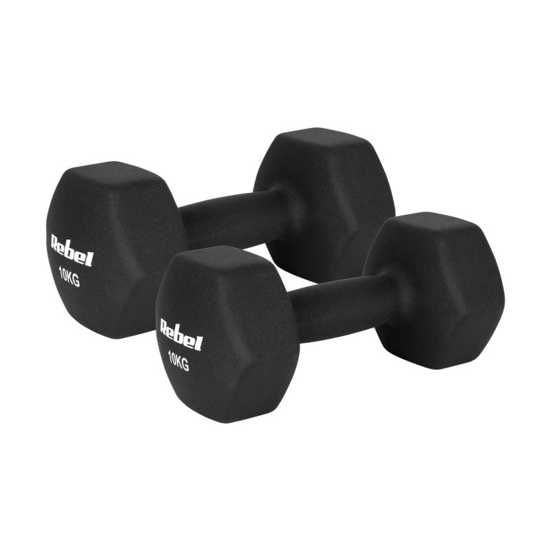 Rebel HEX Neoprene Cast Iron Dumbbells, ACTIVE edzőfelszerelés RBA-2330-10