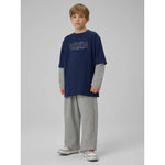 Loose longsleeve with print for boys 4F