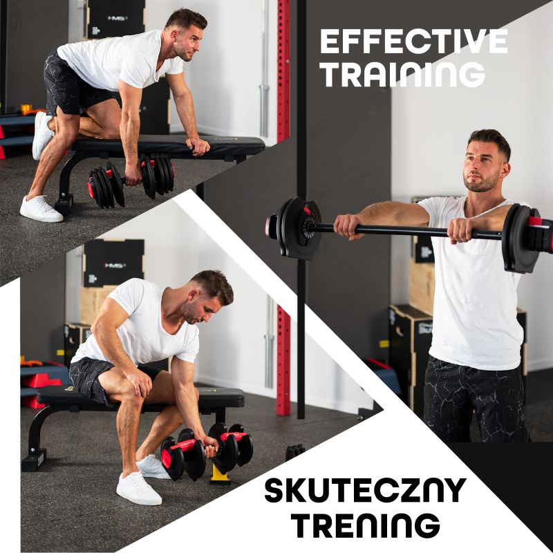 HMS SGR40 PRO SET 2in1 adjustable dumbbell set 43.5 kg csuklópánt 17-57-072