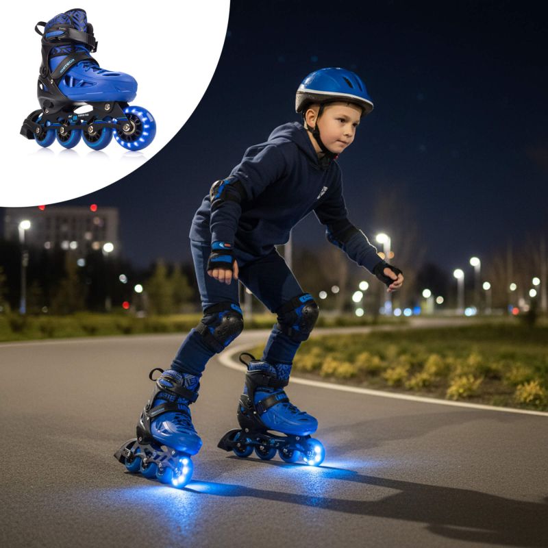 Meteor M 34-37 Loky Roller Skates Black/Blue