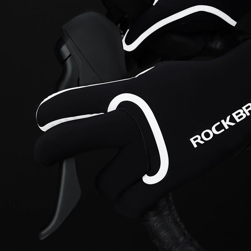 Rockbros full waterproof cycling gloves, size: S/M - black s || m kesztyű