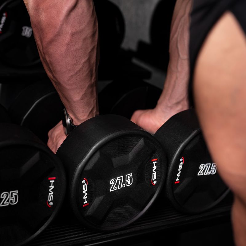 HMS HPC 27.5 KG POLYURETHANE Dumbbell CPU súlyzó 17-66-200