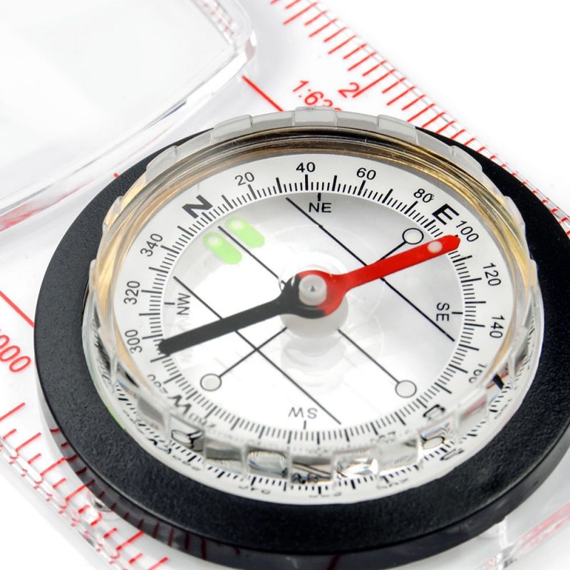 Meteor Compass with Ruler fekete compasses, tourist equipment