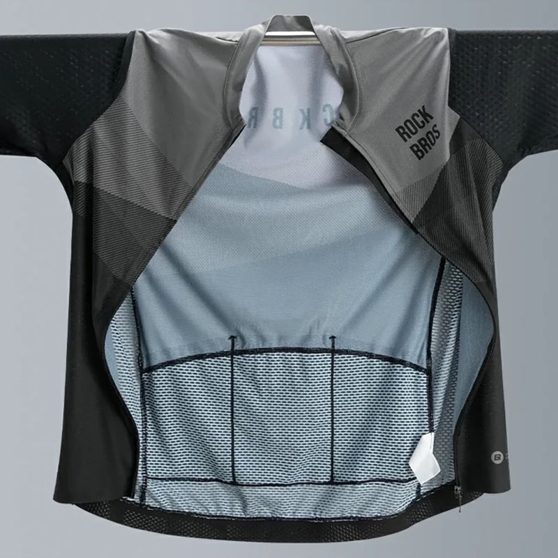 Rockbros 15120009002 Long Sleeve Cycling Jersey Spring/Summer - Black
