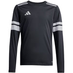 adidas Squadra 25 Long Sleeve Jersey for Kids Black and White JJ0047 General