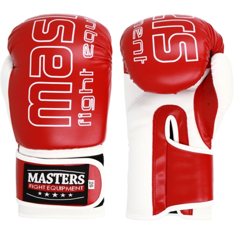 MASTERS FIGHT EQUIPMENT MASTERS RPU-KM-1 Boxing Gloves 10 oz niebiesko - białe kesztyű 01433-1002