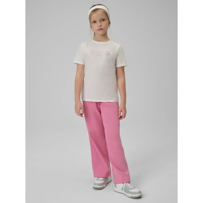 Girls' regular printed T-shirt 4F 4FJRSS26TTSHF3455-11S shirts