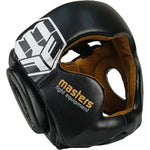 MASTERS FIGHT EQUIPMENT KSS-PU-BLACK boxing helmet fekete védőfelszerelés 02501-M
