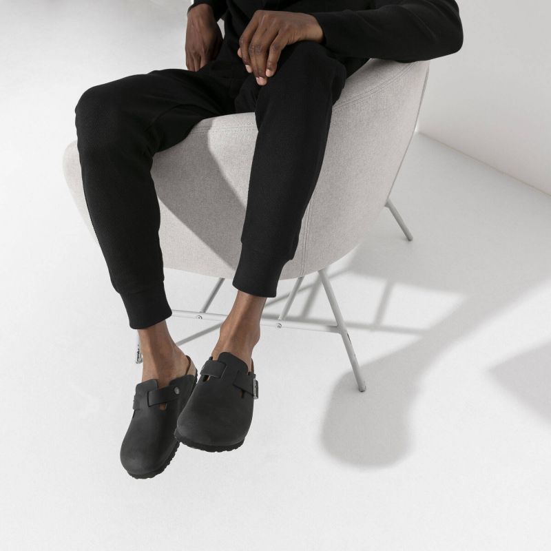 Birkenstock Boston Black women's/men's clogs, oiled leather, narrow slippers (0059463) Kiegészítő