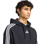 Adidas Men's Essentials 3-Stripes French Terry Hoodie Black fekete kapucnis pulóver KY6605