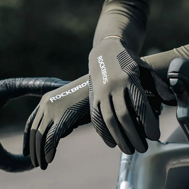 Rockbros 16110006002 shock-absorbing cycling gloves size - green and black fekete kesztyű