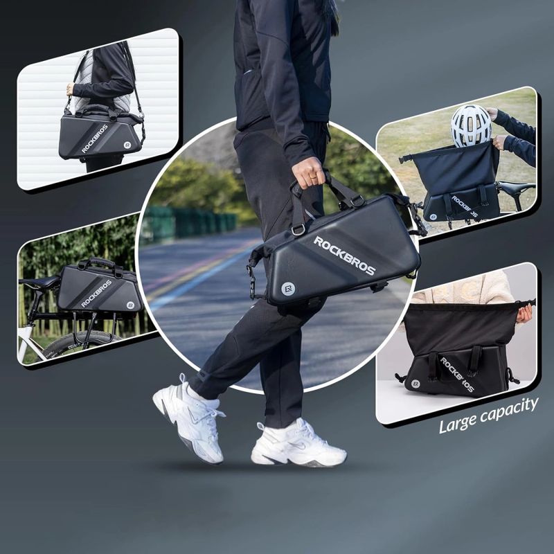 Rockbros 30140090001 bicycle for trunk 11.6l - black fekete táska