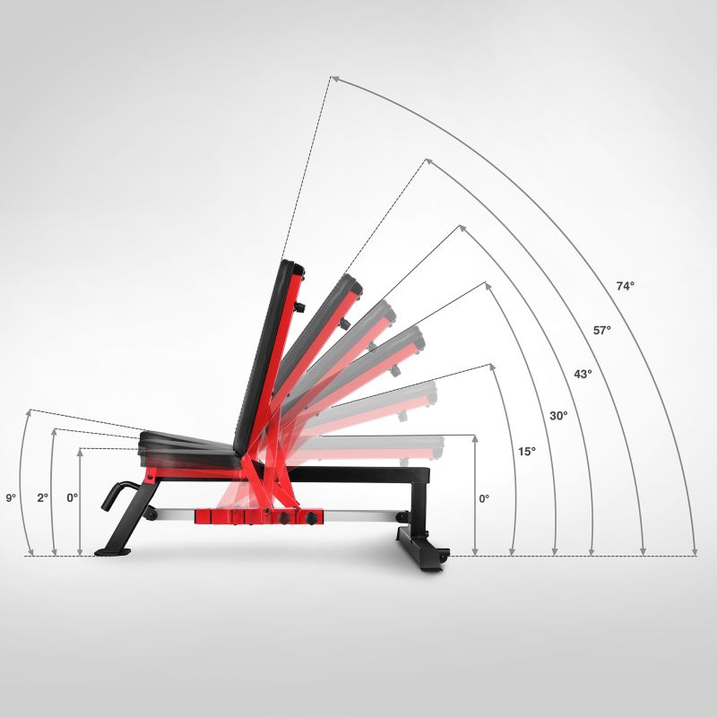 HMS L5166 Semi Commercial Adjustable Exercise Bench póló 17-53-304
