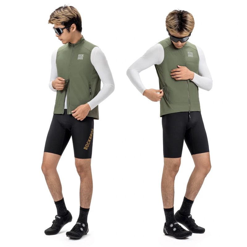 Rockbros Windproof Vest Spring/Autumn Size XS - Green zielony \ xs vests