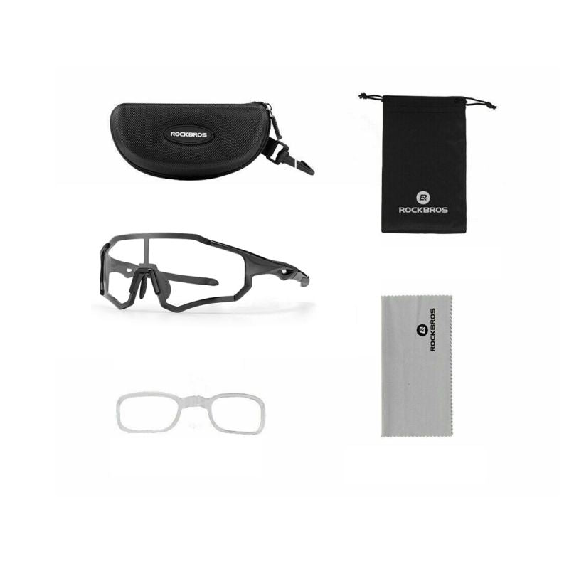 Rockbros photochromic sports glasses, black fekete glasses, training equipment