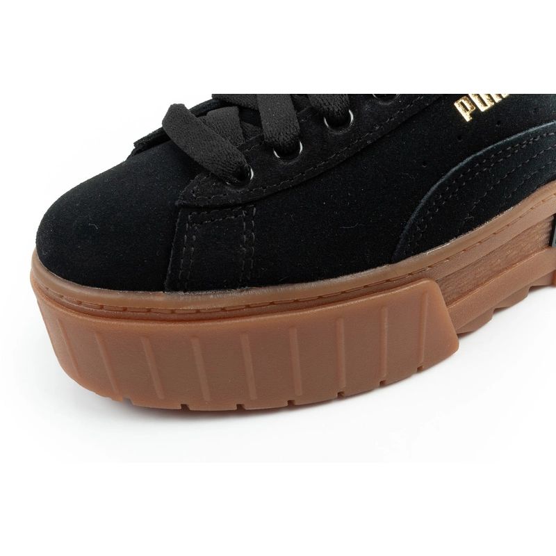 Puma Mayze women's sports shoes Sneakers platform black fashionable leather General