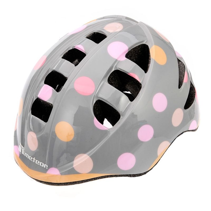 Meteor MA-2 dots Junior bicycle helmet szürke helmets, protectors and knee pads