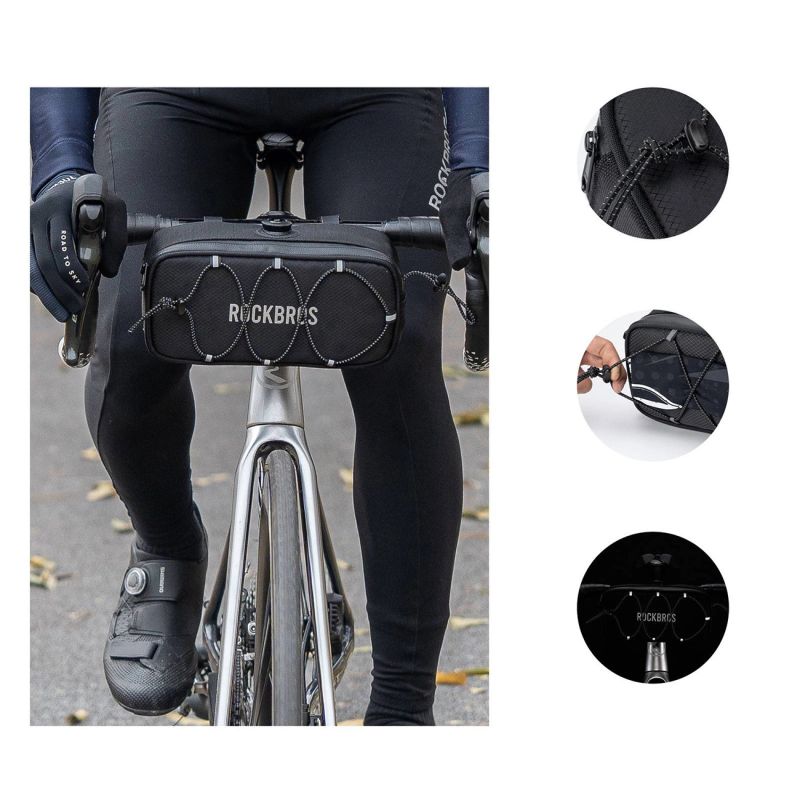 Rockbros TL001 ROAD TO SKY 1.9L Handlebar Waterproof - Black czarny sporttáska 5907769384219-211529