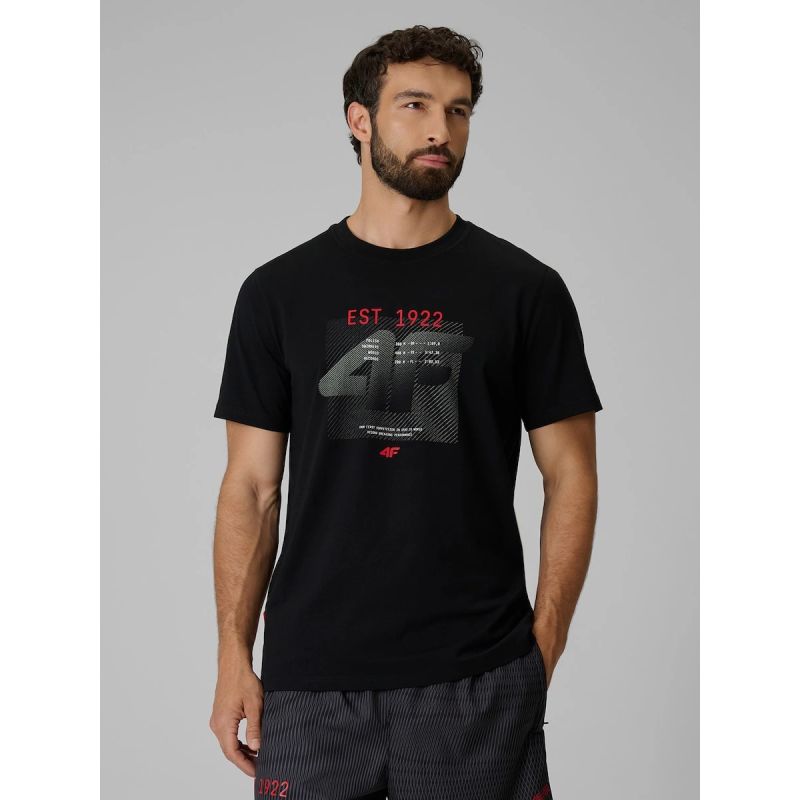 4F Men's regular printed T-shirt póló 4FRSS26TTSHM4039-20S