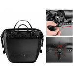 Rockbros AS-003-1BK waterproof bicycle bag with shoulder strap, front/rear mounting, 10-14l - black czarny kiegészítő -203522