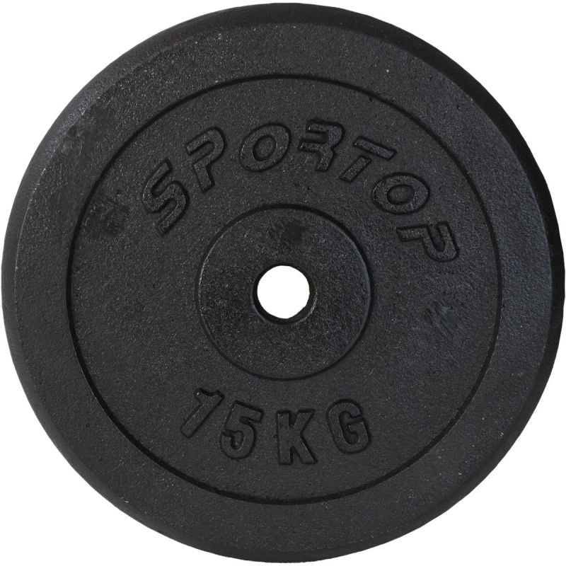 Enero Black Cast Iron Load 15 Kg Fit ø26.5 fekete weight, strength training equipment, training equipment
