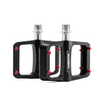 Rockbros Platform Bicycle Pedals with Titanium Axle and Magnesium Alloy Bearings - Black