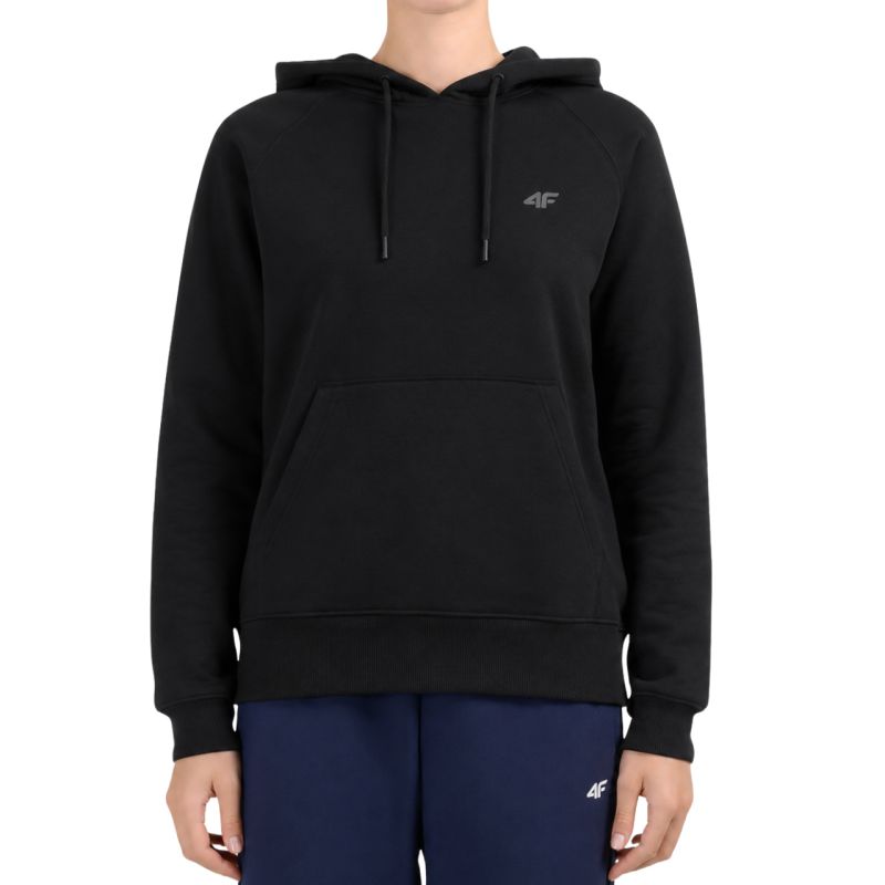 4F Women's sweatshirt F2536 deep 20S fekete kapucnis pulóver 4FWMM00TSWSF253620S