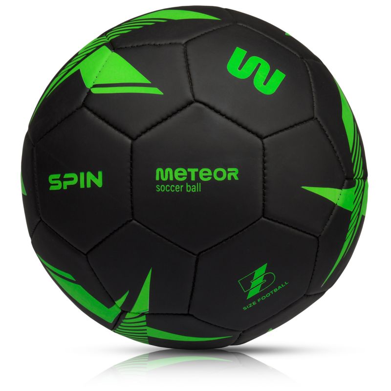Meteor Spin 5 Soccer Black/Green uniw labda