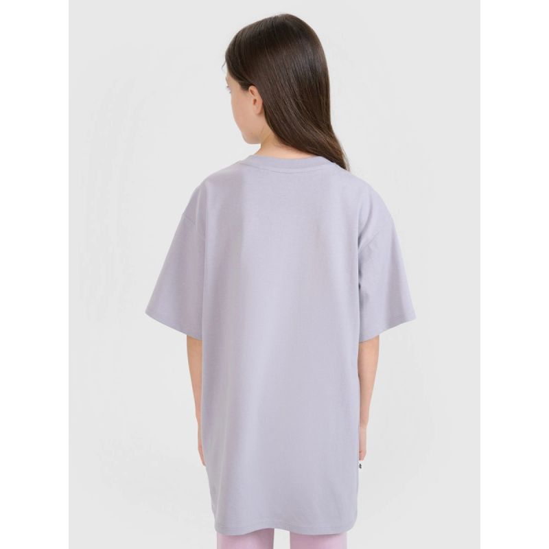 Oversized T-shirt with print for girls 4F 4FJRSS25TTSHF2646-25S póló