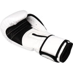MASTERS FIGHT EQUIPMENT MASTERS RBT-PERFECT-GRIP Leather Boxing Gloves 12 oz biało - czarne kesztyű 01587-12-0105