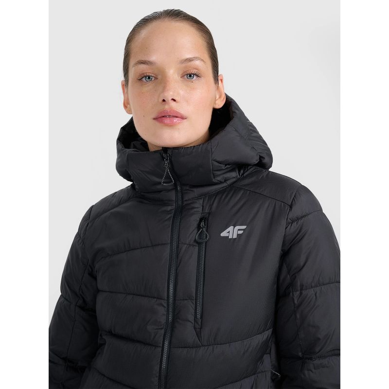 Women's down trekking with Primaloft Silver filling 4FRAW25TDJAF0792-20S szürke kabát