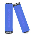 Rockbros sponge bicycle handlebar grips - blue and black