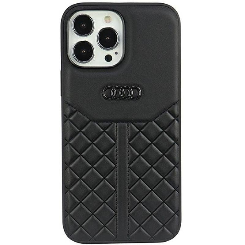 Audi Genuine Leather iPhone 13 Pro / 13 6.1" /black hardcase AU-TPUPCIP13P-Q8/D1-BK fekete utcai cipő