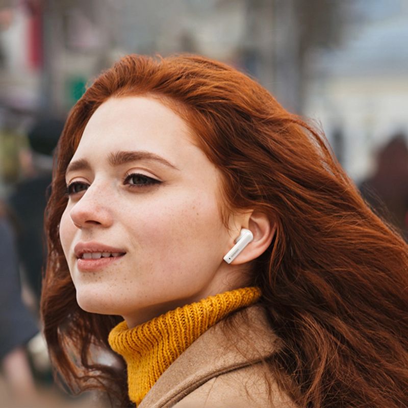 head Ugreen HiTune T3 Active WS106 Wireless Bluetooth 5.2 TWS ANC Headphones - White biały computers and accessories