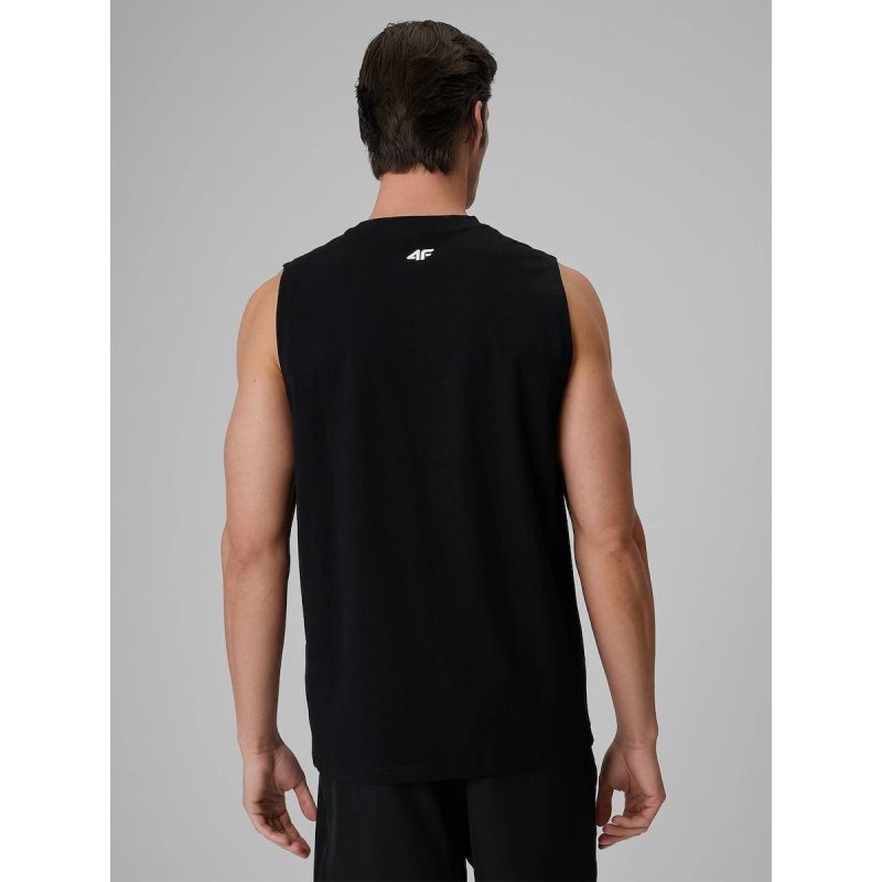 4F Men's relaxed sleeveless T-shirt with print póló