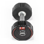 Body Sculpture TPU dumbbell BW 133 6 KG fekete edzőfelszerelés BW1336KG