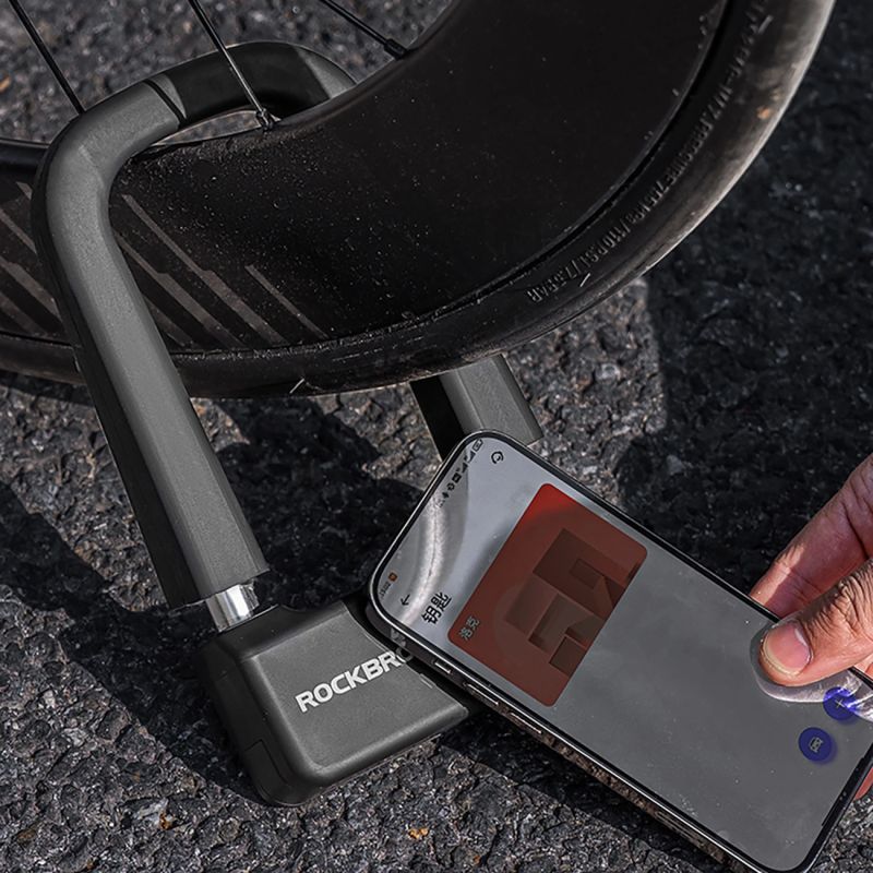 Rockbros RBNS1 SMART Bike Lock with NFC Reader - Black