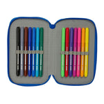 FC Barcelona pencil case with equipment triple filled pencil case 37 pcs wielokolorowy ceruzatartó 412648857