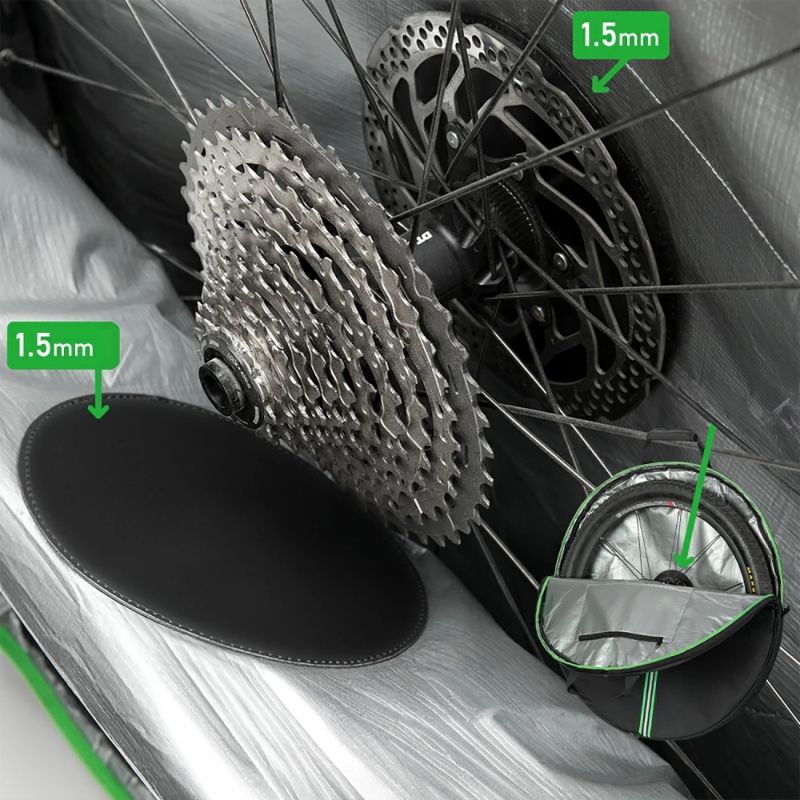 Rockbros D40 transport cover for ø74cm wheel - black fekete covers