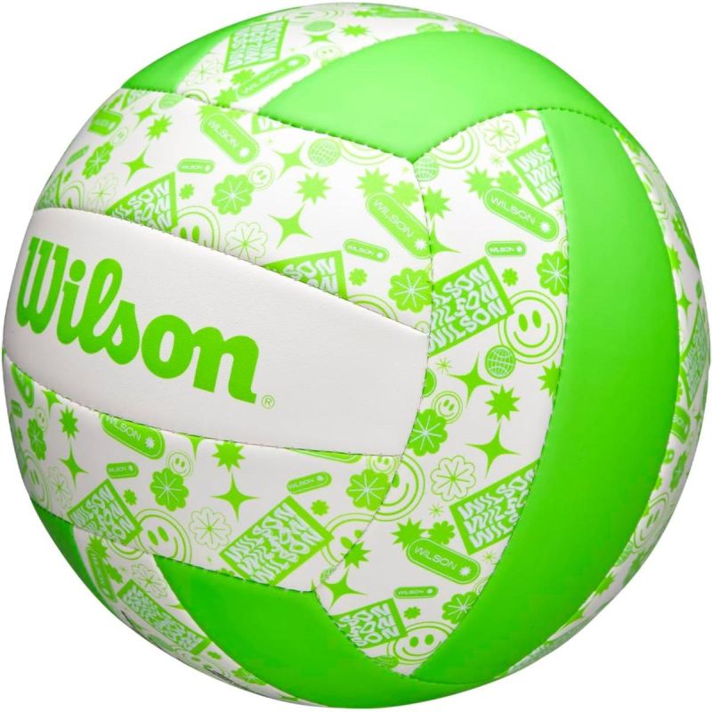 Wilson Stamp Vb Volleyball Green And White