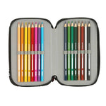 FC Barcelona triple filled pencil case 37 PCS czarny ceruzatartó